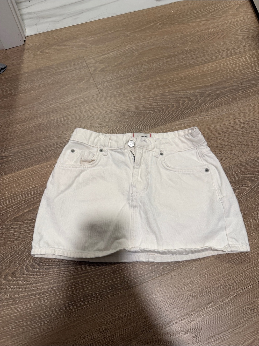 Urban Outfitters White Denim Mini Skirt